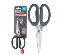 Taylors Eye Witness Gripz 21cm Kitchen Scissors Graphite - Micro-Serrated Stainless Steel Blades, Soft Grip Silicone Handles, Ambidextrous Food & Cooking Scissors for Everyday Kitchen Use