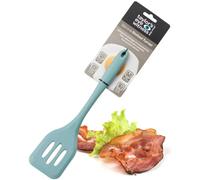 Taylors Eye Witness Large Aqua Blue Silicone Slotted Spatula - Dishwasher Safe, Heat Resistant (260°C/500°F), Ideal for Non-Stick Pans, 28cm/11 inch