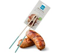 Taylors Eye Witness Large Buttermilk & Turquoise Silicone Gripping Tongs - Dishwasher Safe. Sturdy Build Non-Scratch Grip Heads, Long Handle. Odour, Stain, Heat Resistant(260°C/500°F) 5 Year Guarantee