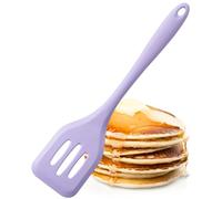 Taylors Eye Witness Large Silicone Lavender Slotted Spatula - Dishwasher Safe. Great for Non-Stick Frying Pans. Slotted for Drainage. Odour, Stain & Heat Resistant (260°C/500°F). 5 Year Guarantee