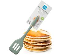 Taylors Eye Witness Large Silicone Sage Slotted Spatula - Dishwasher Safe. Great for Non-Stick Frying Pans. Slotted for Liquid Drainage. Odour, Stain & Heat Resistant (260°C/500°F). 5 Year Guarantee