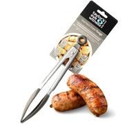 Taylors Eye Witness Large Steel Grey Silicone Tongs - Dishwasher Safe. Sturdy Build, Non-Scratch Heads and Convenient Locking Mechanism. Odour, Stain & Heat Resistant (260°C/500°F). 5 Year Guarantee