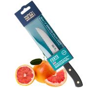 Taylors Eye Witness Made in England Forte Range Scalloped Utility Knife - 10cm|4in High Carbon Stainless Steel Razor Sharp, Full Tang Blade. Hard Wearing Hand Finished, Triple Brass Rivet Handle