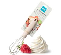 Taylor's Eye Witness Mini Whisk - Oyster Coloured Silicone Whisk for Cooking & Baking, Non-Scratch Balloon Head. Dishwasher Safe Milk and Egg Beater. Perfect for Whisking, Beating, Stirring Sauce