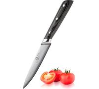 Taylors Eye Witness Quantum Pakka Wood Handle All Purpose Knife - 12cm / 5” Blade. High Hardness Exotic Super-Steel Core, Between 66 Premium Steel Alloy Layers, Damascus Hamaguriba Grind Profile.