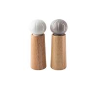 Taylor's Eye Witness Set of 2 White & Grey Rubberwood Salt & Pepper Mills