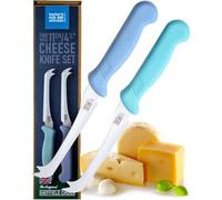 Taylors Eye Witness Sheffield Made Cheese Knife Set of 2 - Heavy Duty & Razor Sharp Kitchen Knife with Ultra Fine Precision Ground Stainless Steel Blade. Ergonomic Fibre Grip Handle. Dishwasher Safe