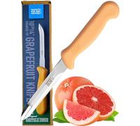 Taylors Eye Witness Sheffield Made Serrated Grapefruit Knife - Heavy Duty & Razor Sharp Kitchen Knife with 10cm Precision Ground Stainless Steel Blade & Ergonomic Fibre Grip Handle. Dishwasher Safe