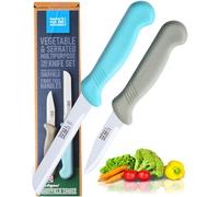 Taylors Eye Witness Sheffield Made Vegetable Knife & Multipurpose Knife - Set of 2 Heavy Duty & Razor Sharp Kitchen Knives with Ultra Fine Precision Ground Stainless Steel Blade & Fibre Grip Handle
