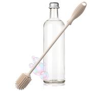 Taylor's Eye Witness Silicone Bottle Brush - 31cm Bottle Cleaner For Water Bottles, Baby Bottles, Sports Bottles. Long Handle & Thick Bristles For Cleaning Narrow-Neck Vases, Cups, Glassware. Oyster