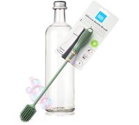 Taylor's Eye Witness Silicone Bottle Brush - 31cm Bottle Cleaner For Water Bottles, Baby Bottles, Sports Bottles. Long Handle & Thick Bristles For Cleaning Narrow-Neck Vases, Cups, Glassware. Sage