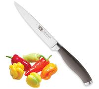 Taylors Eye Witness Syracuse All Purpose Kitchen Knife - Professional 13cm/5” Cutting Edge, Multi Use. Ultra Fine Blade, Precision Ground Razor Sharp. Soft Textured Grey Handle, Excellent Grip.