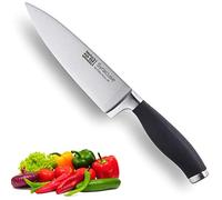 Taylors Eye Witness Syracuse Chefs/Cooks Kitchen Knife - Professional 15cm/6 Inch Cutting Edge, Multi Use. Precision Ground, Razor Sharp, Ultra Fine Blade. Soft Textured Grip Matte Black Handle.