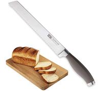 Taylors Eye Witness Syracuse Scalloped Kitchen Bread Knife - Professional 20cm/8 Inch Cutting Edge, Multi Use. Precision Ground, Razor Sharp, Fine Blade. Soft Textured Grey Handle, Excellent Grip.