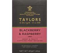 Taylors of Harrogate Blackberry and Raspberry Tea, 20 Individually Wrapped & Tagged Tea Bags (- Pack of 3, 60 Tea Bags in Total)