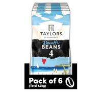 Taylors of Harrogate Decaffe Coffee Beans 200 g (Pack of 6 - Total 1.2kg)