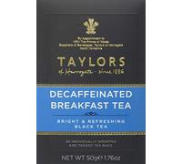 Taylors of Harrogate Decaffeinated Breakfast Tea Bags, Pack of 20, 50g