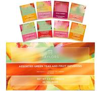 Taylors of Harrogate Green Tea & Fruit Infusions Selection Box, 48 Tea Bags | A Selection of 8 Different Individually Wrapped & Tagged Tea Bags Including Sweet Rhubarb and Mandarin & Ginger