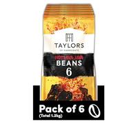 Taylors of Harrogate Hot Lava Java Coffee Beans 200 g (Pack of 6 - Total 1.2kg)