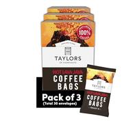 Taylors of Harrogate Coffee Bags Ground Black Pepper, Smoke Extra Dark Arabica, Robusta Pack of 10