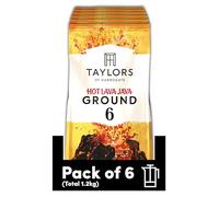 Taylors of Harrogate Hot Lava Java Ground Coffee, 200 g (Pack of 6 - Total 1.2kg)