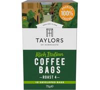 Taylors of Harrogate, Roast 4, Rich Italian Coffee Bags, 10 Enveloped Bags (Pack of 1)