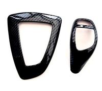 taylorshopnet ABS Carbon Fibre RHD Auto Gear Shift Knob & Gear Panel Cover Trim kit for BMW 1 2 3 4 5 6 7 Series X3 X4 X5 X6 (carbon b4b5)