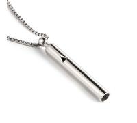 Taylover Breathing Necklace for Anxiety Relief Fidget Necklace Stop/Quit Smoking Aids Fum Vaporless Inhaler Breathe Easy Necklace Anti Vape Necklace (Style 4-V2, Silver)