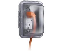 TayMac MM410C Single Horizontal/Vertical Mount 1-Gang Weatherproof in-Use Electrical Outlet Cover for Home Improvement, 2.75 in, Clear
