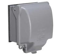 TayMac MX6200 RaynGuard Extra Duty Metal Weatherproof in-Use Cover, 2-Gang, Gray
