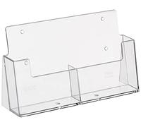 taymar 2CA6 A6 2 Compartment Brochure Stand Transparent