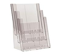 Taymar 3C230 Three Tier Dispenser for A4 Portrait Leaflets and Brochures - Clear