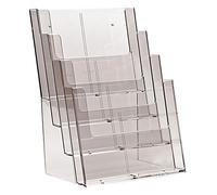 Taymar 4C230 Four Tier Counter Top Leaflet/Brochure Holder to Display A4 Portrait or DL Size Literature.