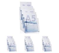 Taymar A5 Clear 4 Tier Brochure Display Stand (Pack of 4)