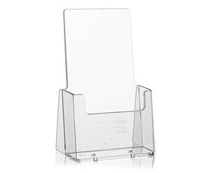 Taymar Flyer Stand / Leaflet Holder / Leaflet Stand 1 piece. DIN Lang (DL) transparent, 10.5 x 21.0 cm