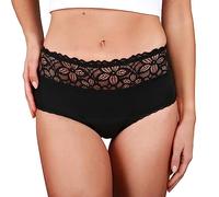 Taynie Deluxe Ultra Strong Period Underwear Heavy Bleeding - Period Wash - Menstrual Underwear - Replaces 7 Tampons, Period Briefs Wear Time up to 12 Hours, Washable up to 60°C (44, Black)