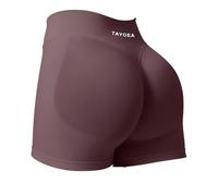 TAYOEA Women's Sport Shorts Scrunch Butt Lifting Gym Shorts Push Up Short Seamless Workout Cycling Shorts for Women Black Cherry,XS
