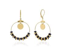 TaYolnFaSo Bohemian Crystal Dangle Earrings for Women Boho Vintage Gold Large Hoop Earrings Noble Earrings Jewelry Gift for Girlfriend Wife, 60*40mm, Stainless Steel, No Gemstone