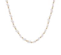 TaYolnFaSo Pearl Crystal Choker Necklace for Women 18k Real Gold Plated Bead Choker Strand Necklace Pearl Jewelry Mother's Day Gift for Wife Mother Grandma Girlfriend, 18k Gold Plated, No Gemstone