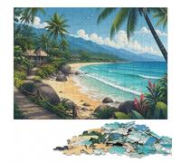 Tayrona National Park, Col Detailed Wooden Jigsaw, Adults, 1000 Pieces | During puzzle time: Puzzle for Adults: screen-free tabletop leisure at your own pace.