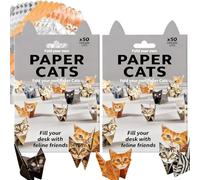Taysweet Paper Cats Origami Kit, 3D DIY Animal Folding Craft, Creative Holiday Activity Set for Christmas Decoration, Cute Cat Gifts for Women, Creative Holiday Activity Set, 2PCS