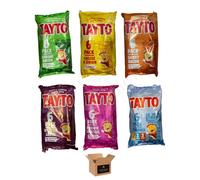 Tayto Crisps Flavoured British Potato Chips & Corn Snacks | Cheese Onion, Smoky Bacon - Party Snacks, Lunchbox Crispy Sharing Packs (Pack of 3, 6xMix Pack Assorted)