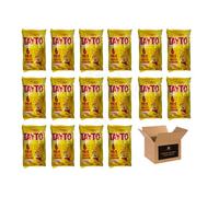 Tayto Crisps Flavoured British Potato Chips & Corn Snacks | Cheese Onion, Smoky Bacon - Party Snacks, Lunchbox Crispy Sharing Packs (Case of 16, 6xCheese & Onion)