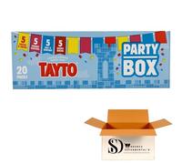 Tayto Crisps Party Box 20 Pack | Mixed Flavours | Prawn Cocktail | Cheese and Onion | Smoky Bacon | Salt & Vinegar | Christmas