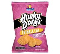Tayto Hunky Dorys Crinkle Cut Prawn Cocktail Flavour Crisps, 130g, Pack of 3