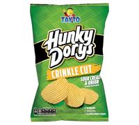 Tayto Hunky Dorys Crinkle Cut Sour Cream & Onion Flavour Potato Crisps 135g