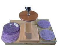 Taytools 6" Ultimate Drill Press Sharpener for Woodworking Tools (Chisels & Plane Blades) - Includes Wooden Sharpening Jig & System for Flattening the Back of Chisels & Plane Irons