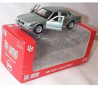 tayum'o Jaguar XJ6 Sea Frost Silver pull back and go with opening doors vehicle 1:36 scale diecast model