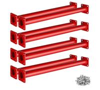 TAYUQEE Steel Monkey Bars for Kids - 18in Heavy Duty Metal Monkey Bars Ladder Rungs Kit, 8 PCS Playset Monkey Bar Rods with Mounting Plates for Indoor Outdoor Backyard Playground, Hold 250 Lbs