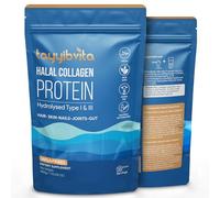 Tayyibvita Halal Bovine Collagen Protein Powder - Grass-Fed Hydrolysed Premium Bovine Collagen Peptides Supplement for Hair, Skin, Nails & Joints - Gluten & Dairy Free - Type (I, III) Unflavoured